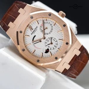 Audemars Piguet Royal Oak Dual Time 39mm Rose Gold White Dial – AP 26120OR