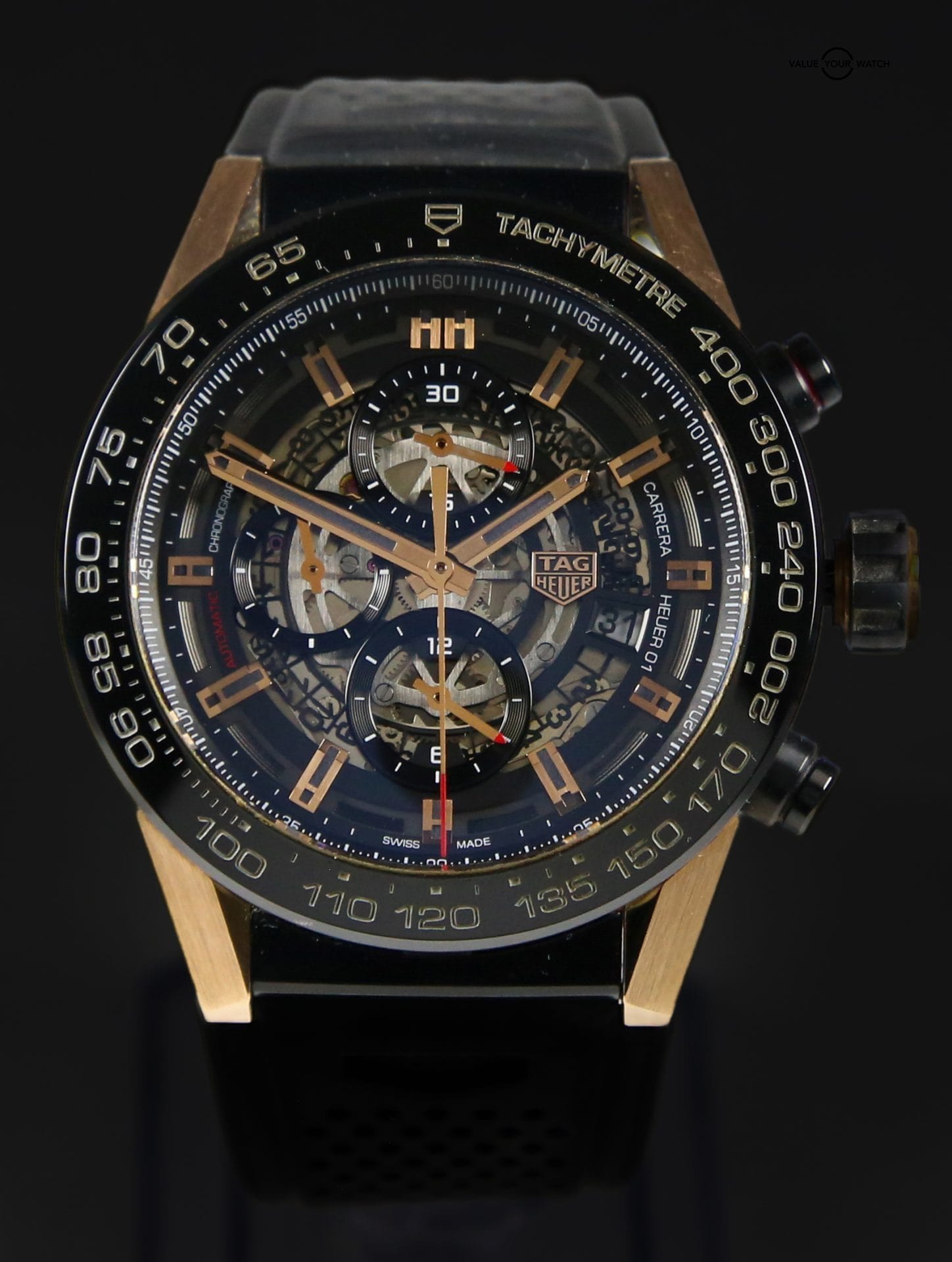 TAG Heuer Carrera Calibre HEUER 01 | Ref. CAR2A5A.FT6044 | 35mm | Titanium & 18k Rose Gold | Complete Set (2018)