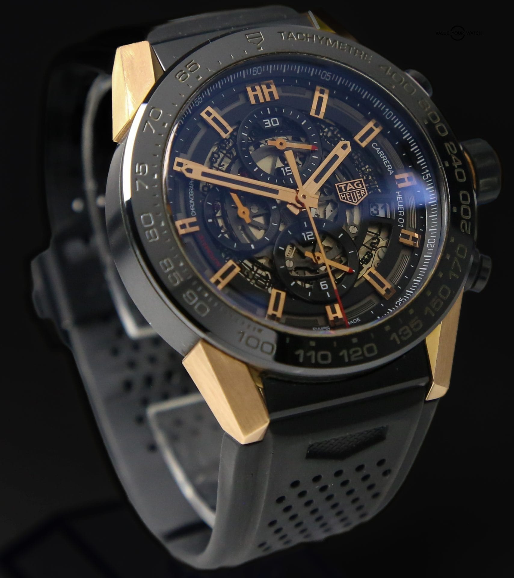 TAG Heuer Carrera Calibre HEUER 01 | Ref. CAR2A5A.FT6044 | 35mm | Titanium & 18k Rose Gold | Complete Set (2018) - Image 3