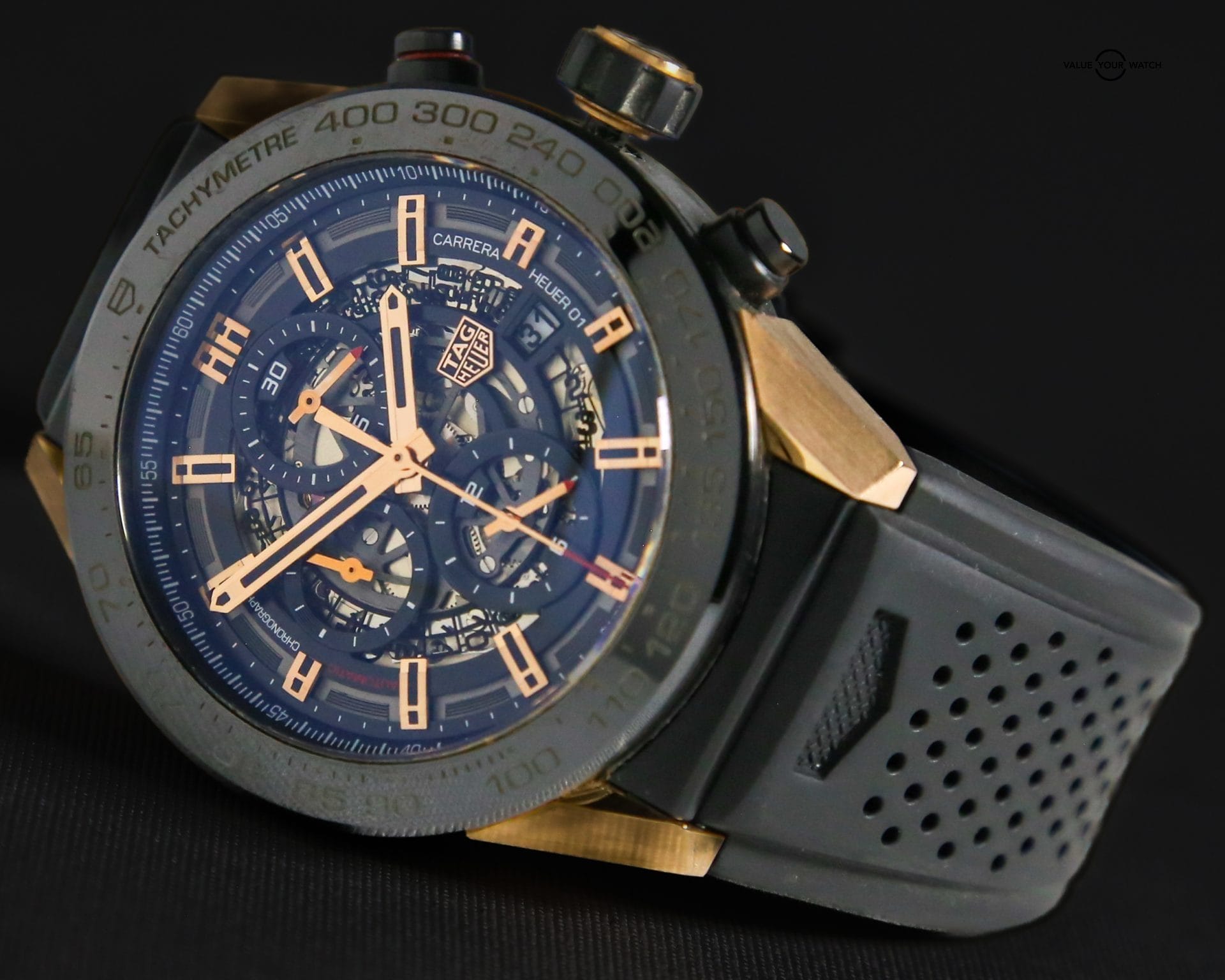 TAG Heuer Carrera Calibre HEUER 01 | Ref. CAR2A5A.FT6044 | 35mm | Titanium & 18k Rose Gold | Complete Set (2018) - Image 5