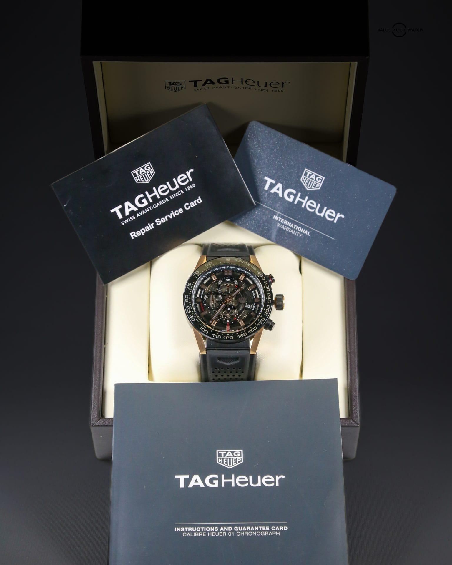 TAG Heuer Carrera Calibre HEUER 01 | Ref. CAR2A5A.FT6044 | 35mm | Titanium & 18k Rose Gold | Complete Set (2018) - Image 11