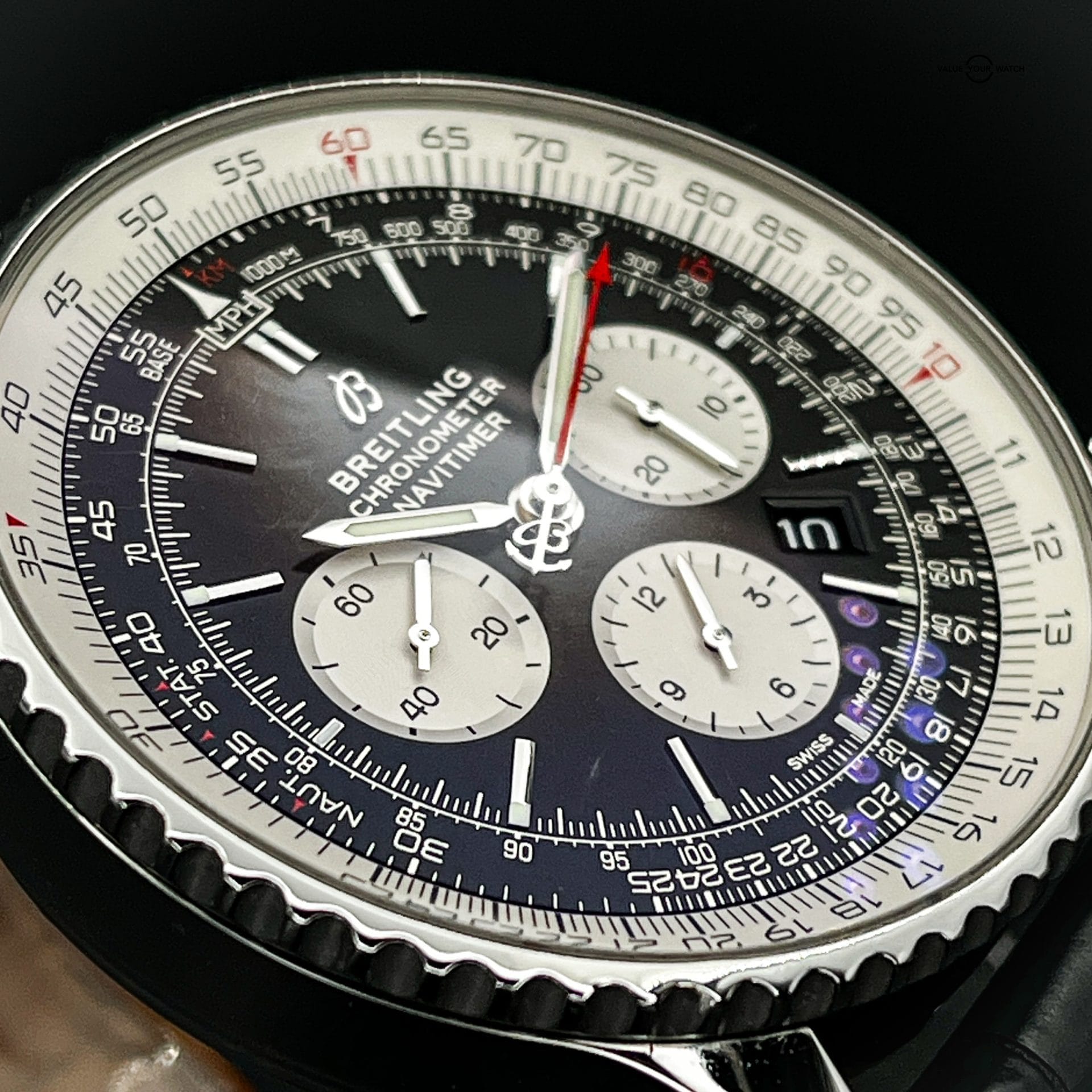 Breitling Navitimer 1 B01 Chronograph 46MM - AB0127211B1P1 - Black Dial - Image 3
