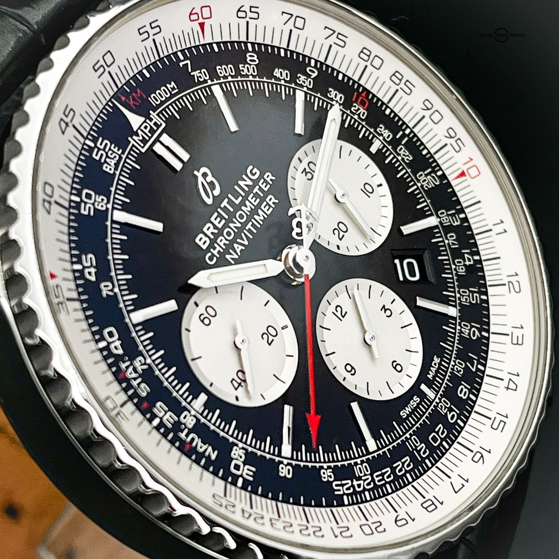 Breitling Navitimer 1 B01 Chronograph 46MM - AB0127211B1P1 - Black Dial - Image 5