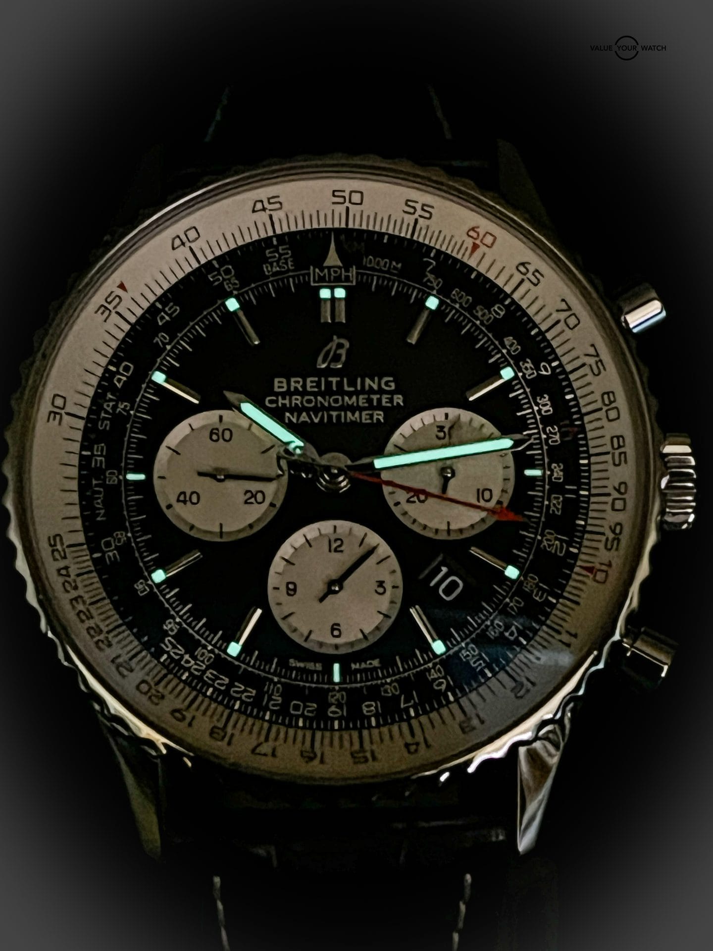 Breitling Navitimer 1 B01 Chronograph 46MM - AB0127211B1P1 - Black Dial - Image 16