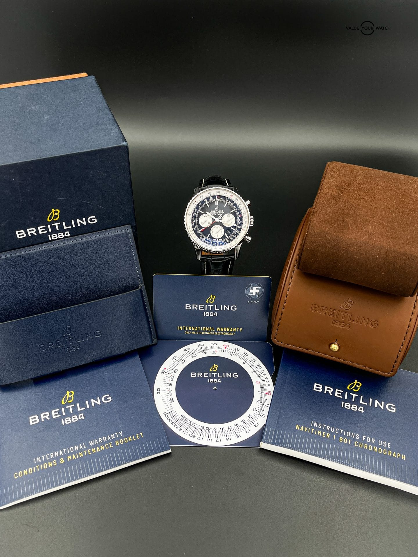 Breitling Navitimer 1 B01 Chronograph 46MM - AB0127211B1P1 - Black Dial - Image 15