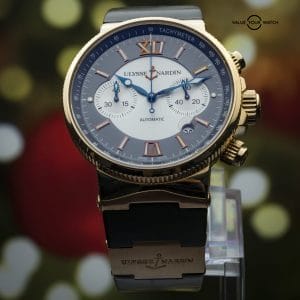 Ulysse Nardin Maxi Marine Chronograph 18K Rose Gold | Ref 356-66-3/319 | 43mm