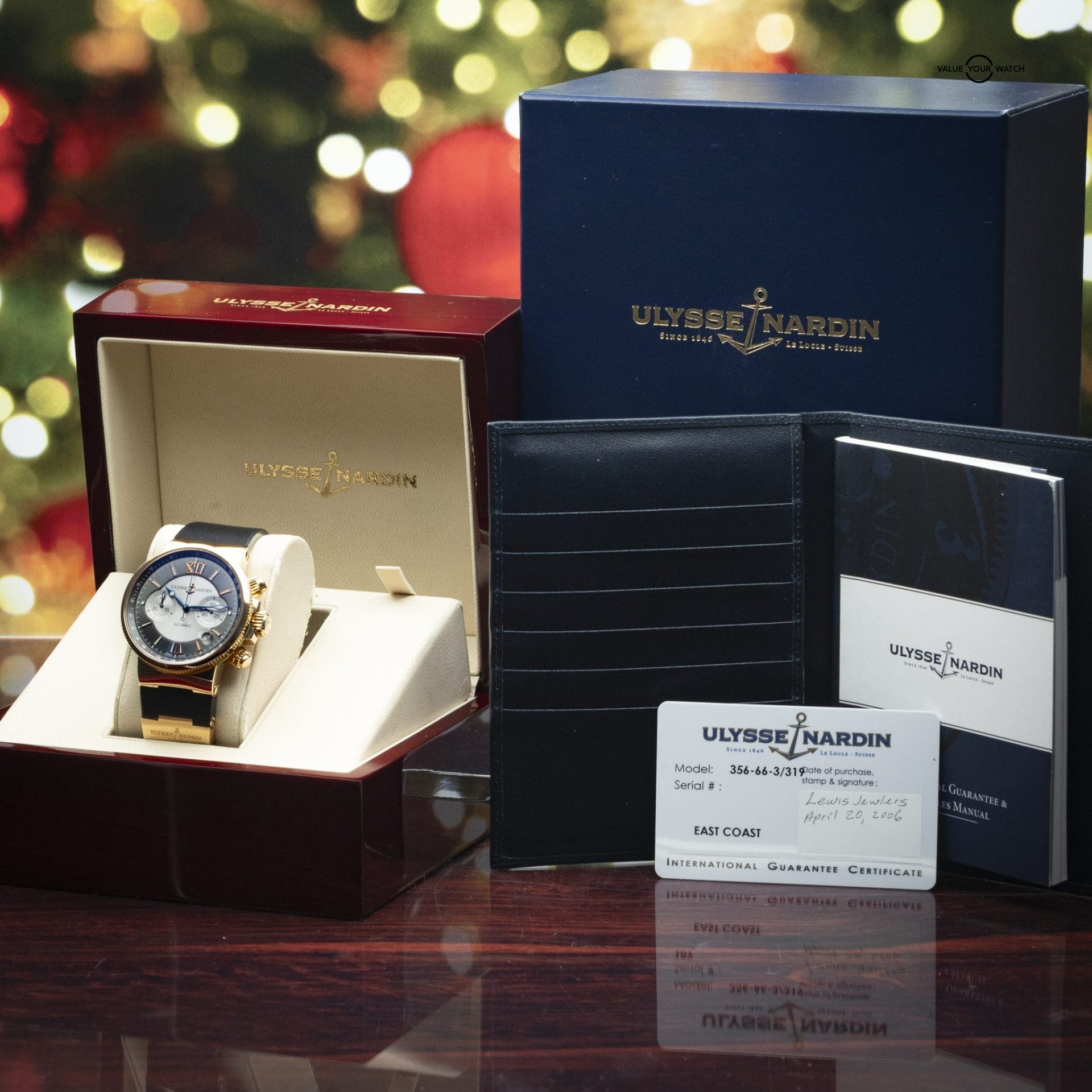 Ulysse Nardin Maxi Marine Chronograph 18K Rose Gold | Ref 356-66-3/319 | 43mm - Image 3