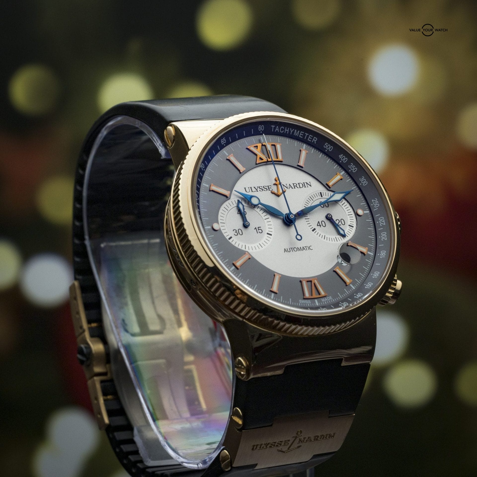 Ulysse Nardin Maxi Marine Chronograph 18K Rose Gold | Ref 356-66-3/319 | 43mm - Image 4