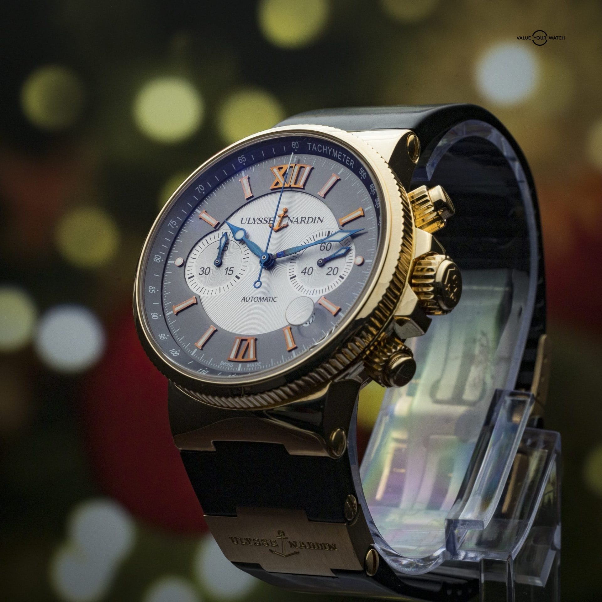 Ulysse Nardin Maxi Marine Chronograph 18K Rose Gold | Ref 356-66-3/319 | 43mm - Image 5