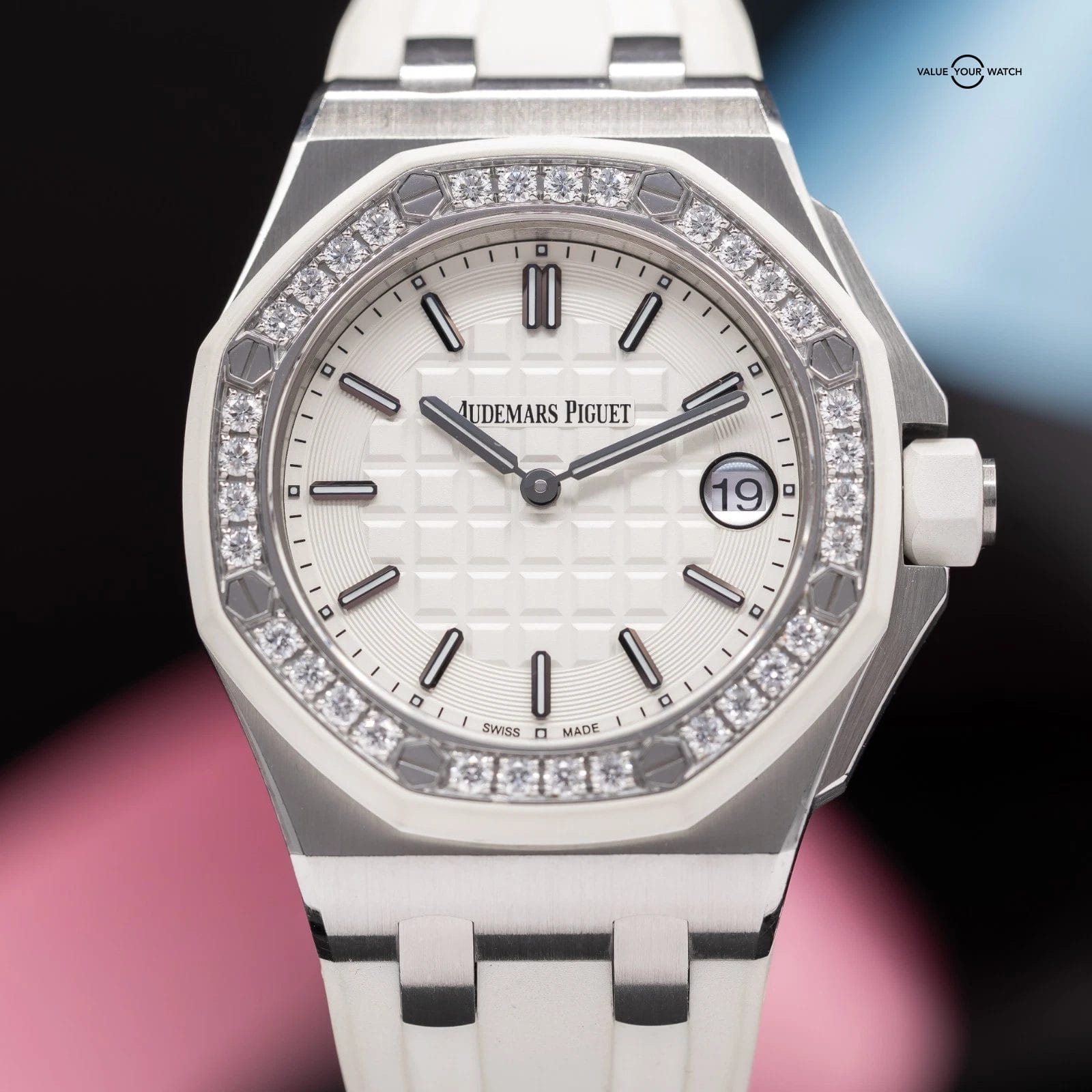 Audemars Piguet Royal Oak Offshore Diamond Bezel Silver Women's Watch - 67540SK