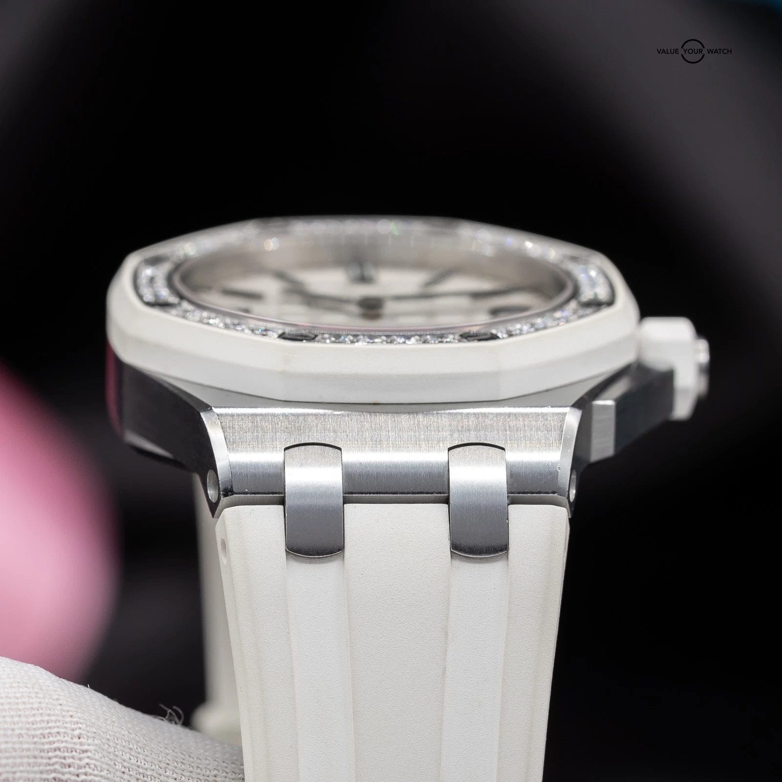 Audemars Piguet Royal Oak Offshore Diamond Bezel Silver Women's Watch - 67540SK - Image 2