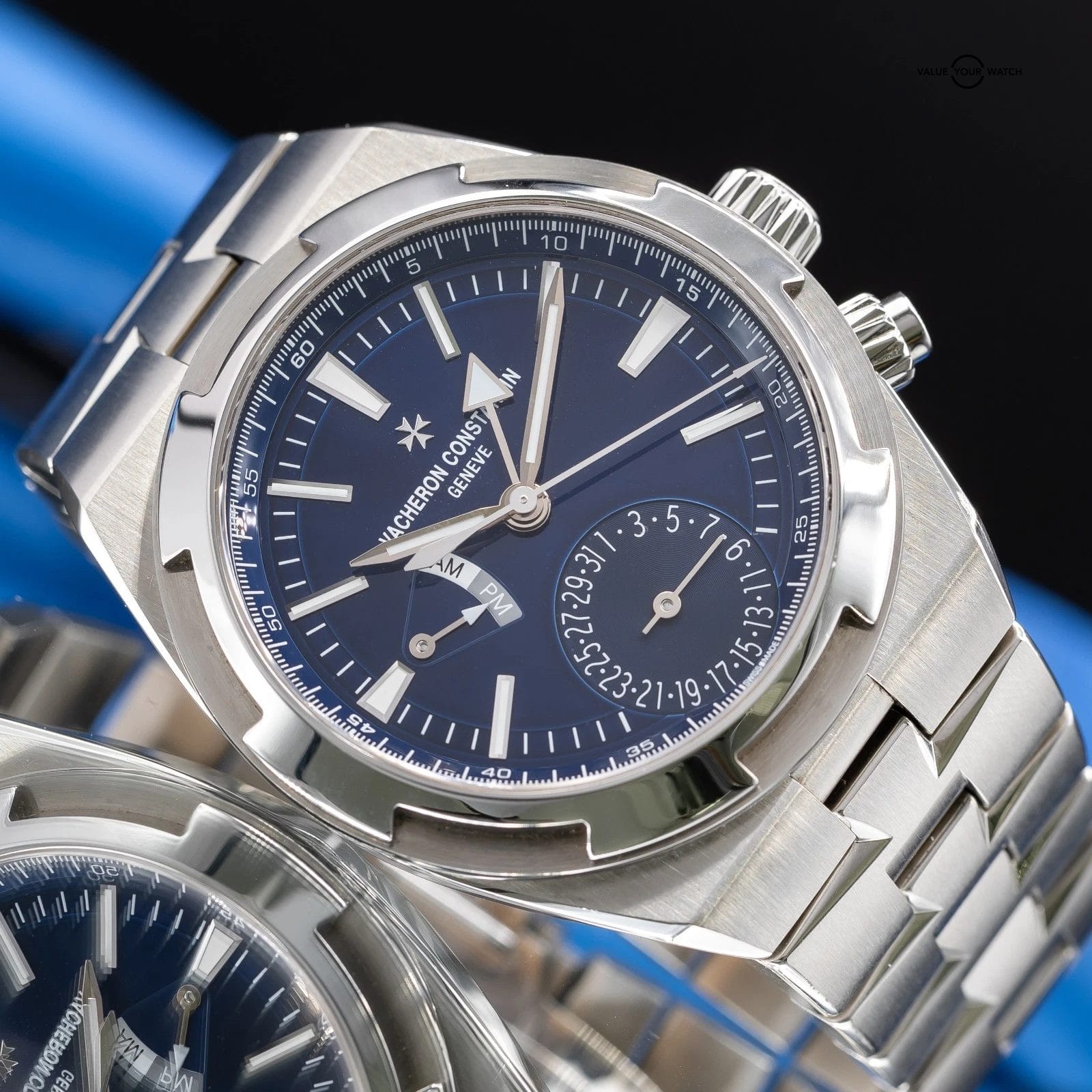 Vacheron Constantin Overseas Dual Time Blue Men's Watch -7900V/110A-B334 - Image 3