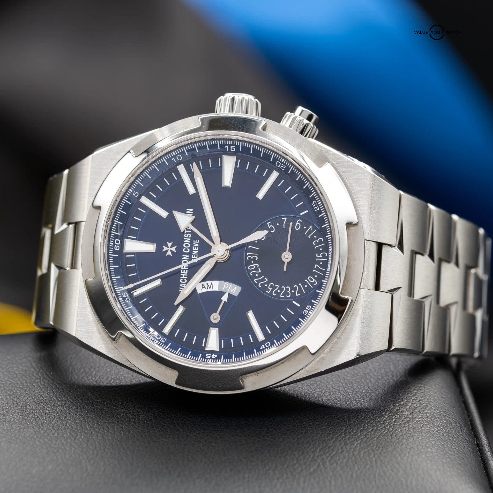 Vacheron Constantin Overseas Dual Time Blue Men's Watch -7900V/110A-B334 - Image 12