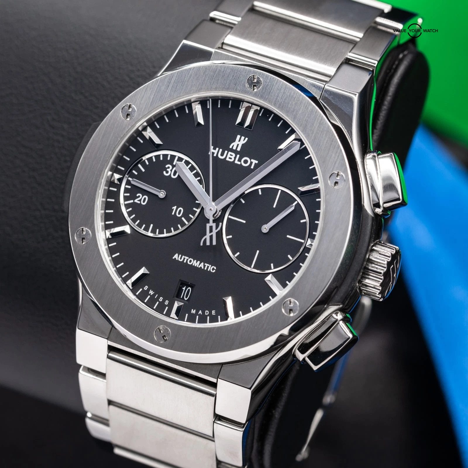 Hublot Classic Fusion Titanium Chronograph Men's Black Watch - 540.NX.1170.NX - Image 14