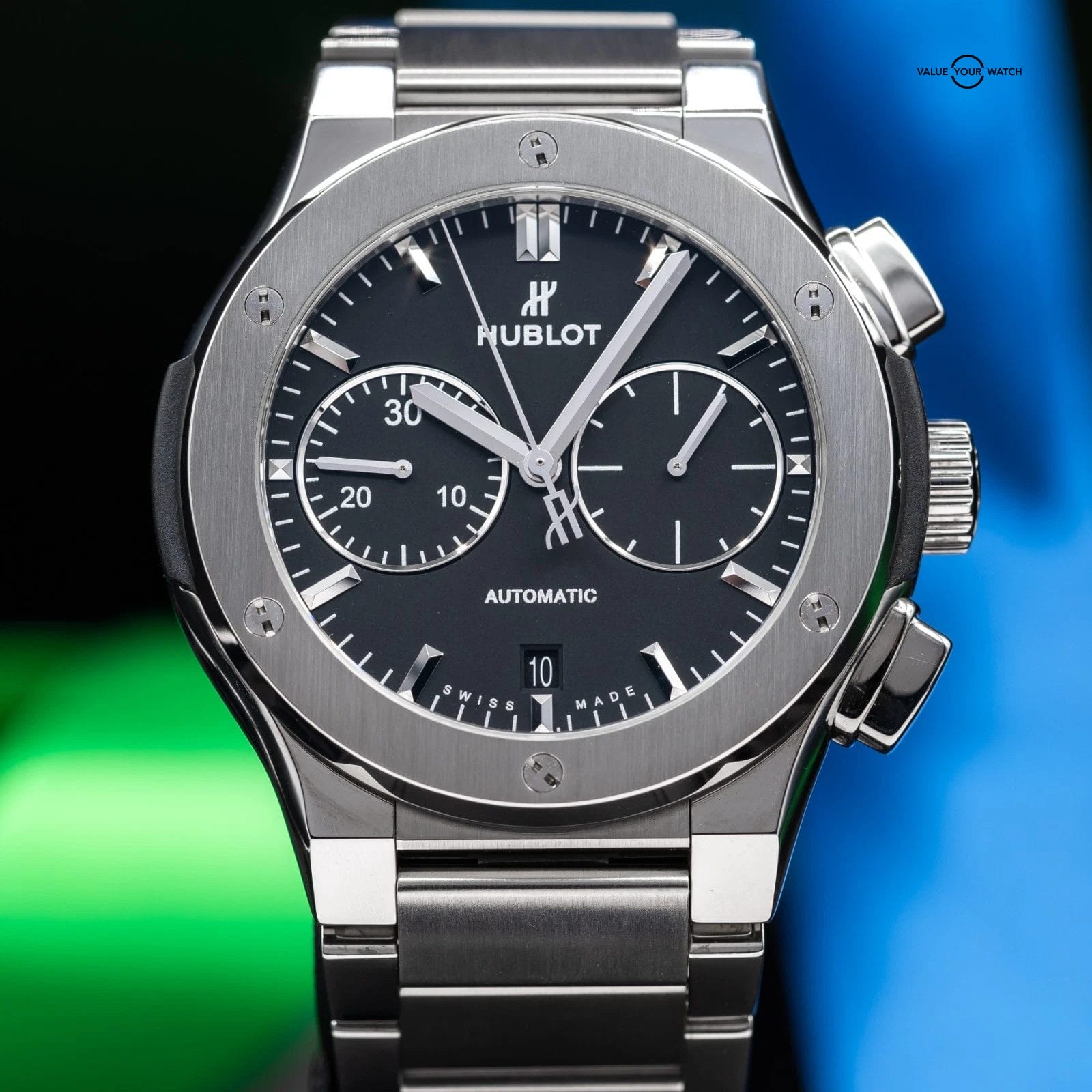 Hublot Classic Fusion Titanium Chronograph Men's Black Watch - 540.NX.1170.NX - Image 16