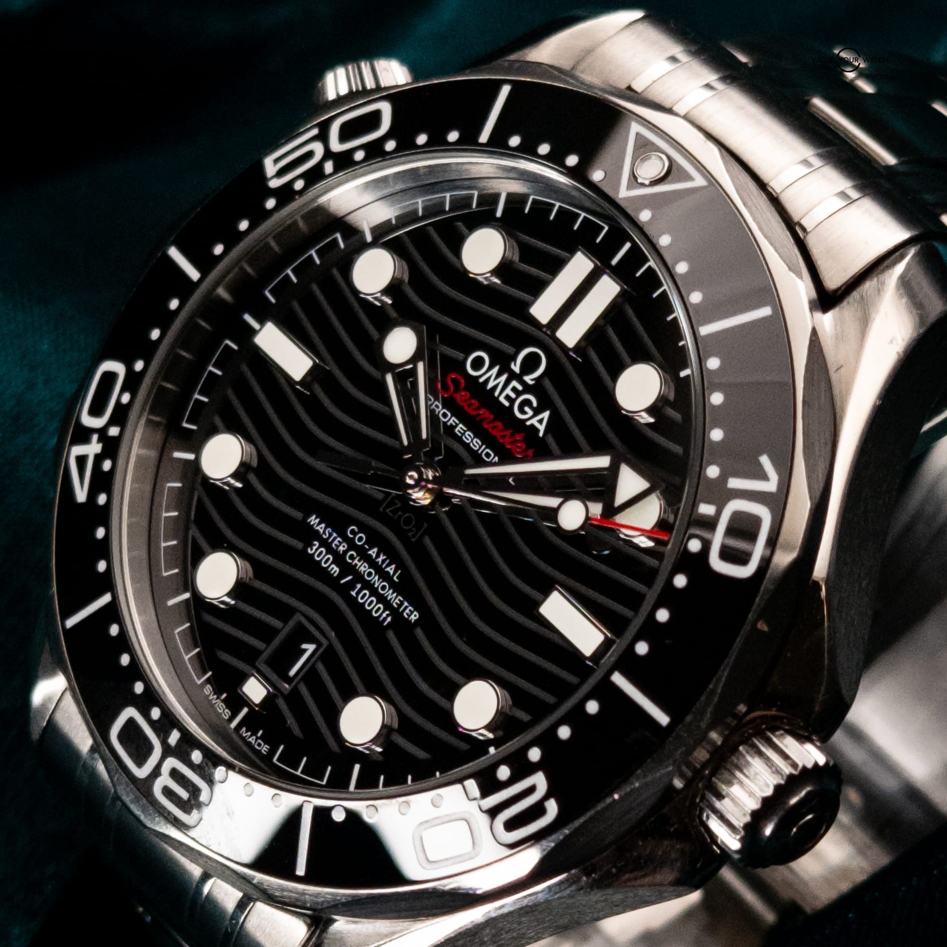 Omega Seamaster Diver 300M Black Wave Steel 210.30.42.20.01.001 42mm Box & Papers - Image 4