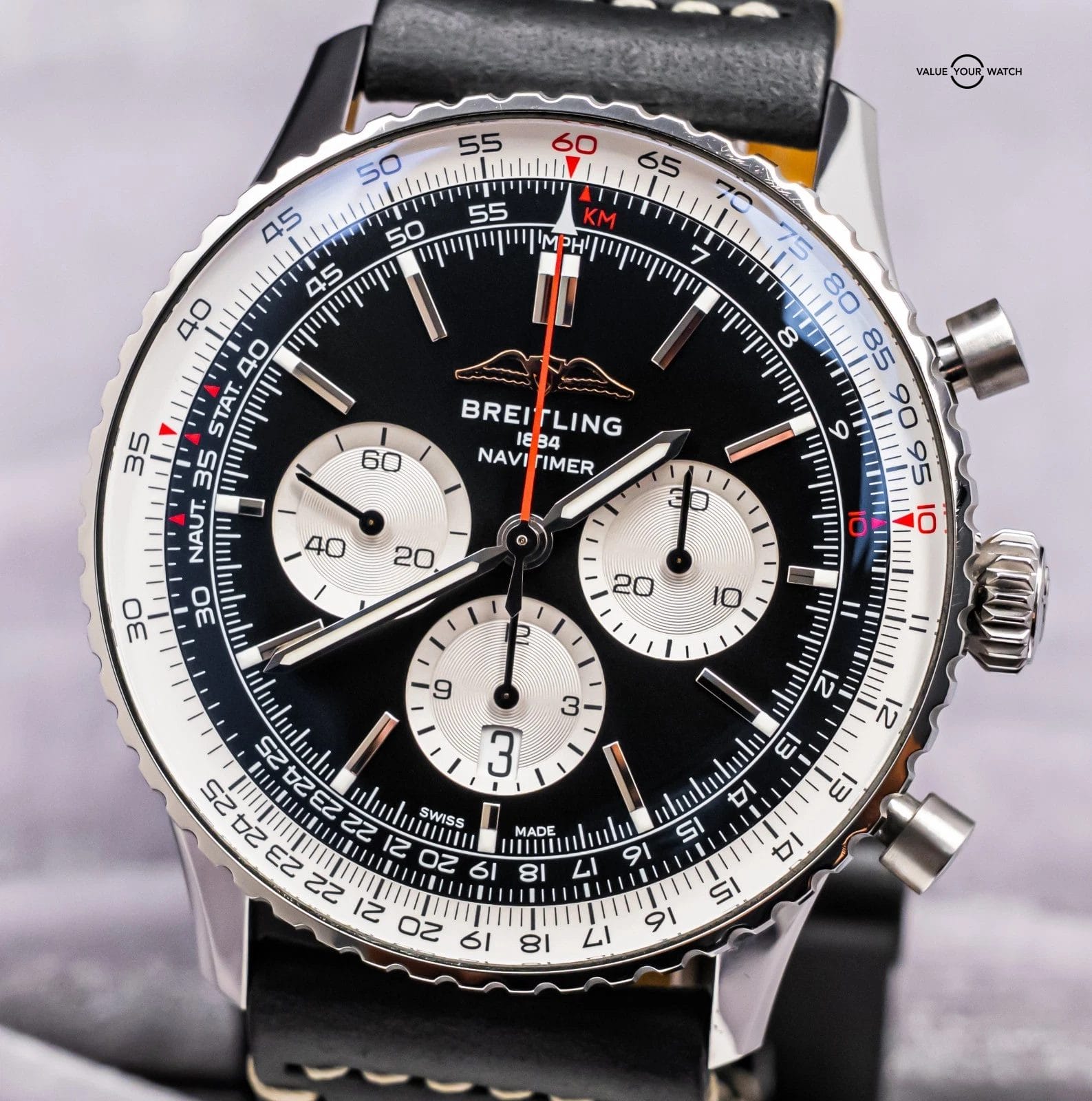 Breitling Navitimer B01 Chronograph 46 mm $10K MSRP Deploy Stainless AB0137 - Image 15