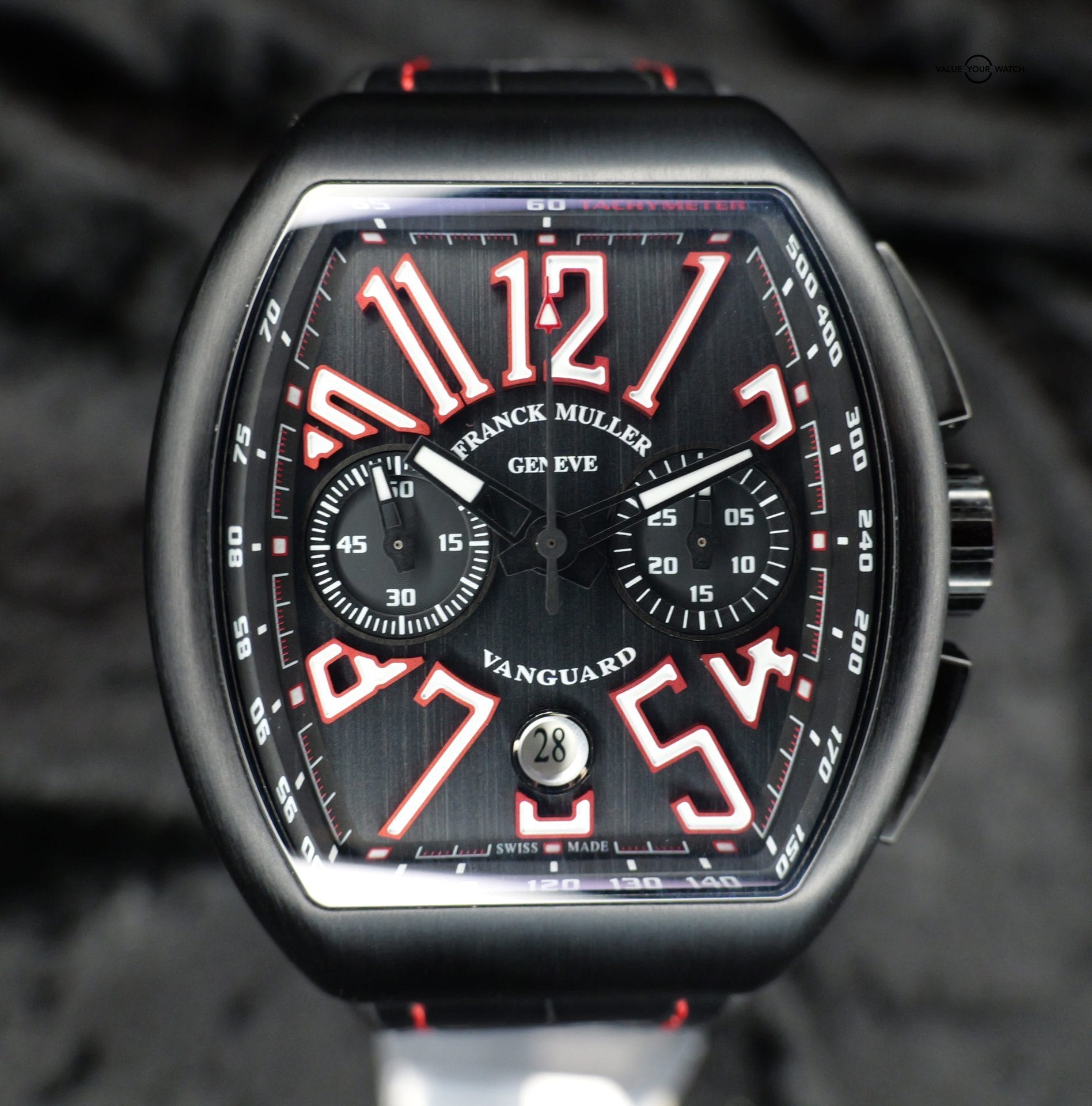 Franck Muller Vanguard V45 CC DT TT NR BR 44MM Titanium Black Dial Full Set WARRANTY