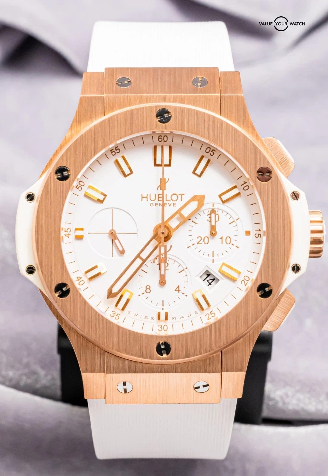 その他 BIG HIME LIMITED WHITE GOLD ver Hublot Big Bang 44 Original Gold White $37K MSRP Box WARRANTY 301