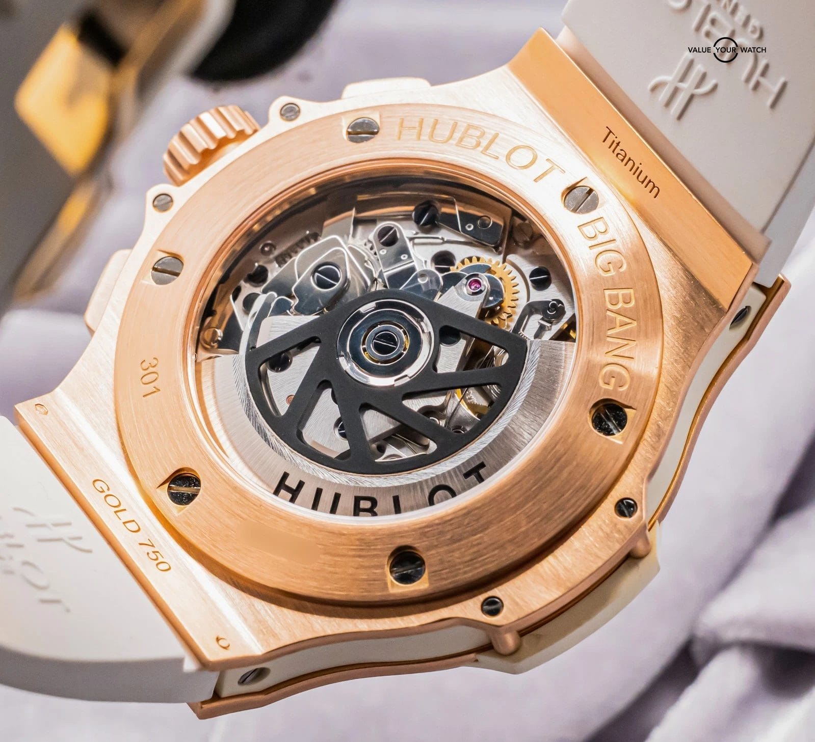Hublot Big Bang 44 Original Gold White $37K MSRP Box WARRANTY 301