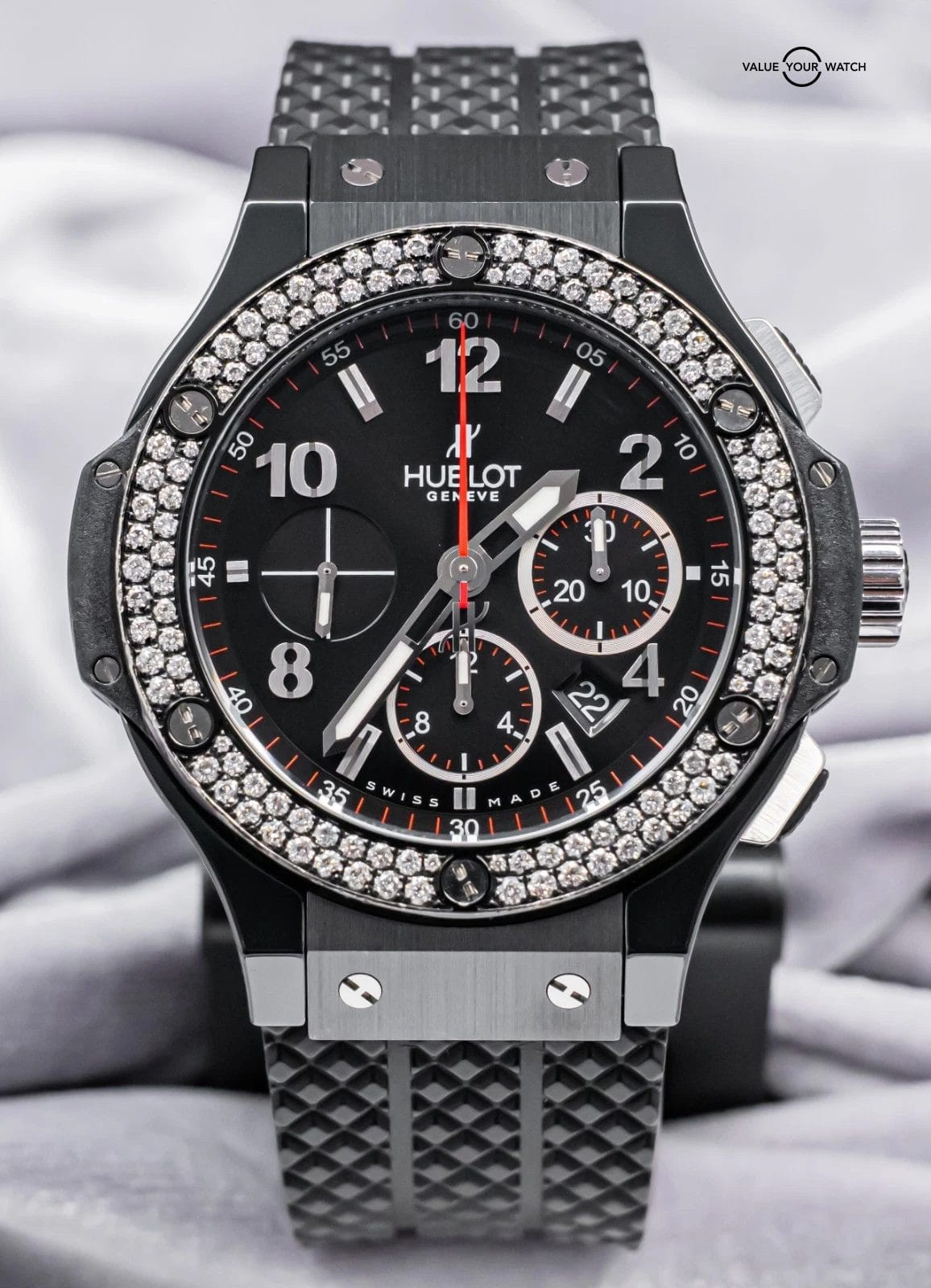Hublot Big Bang 44 Black Magic Diamonds $24K MSRP Ceramic Box 301.CV.130.RX.114 - Image 2