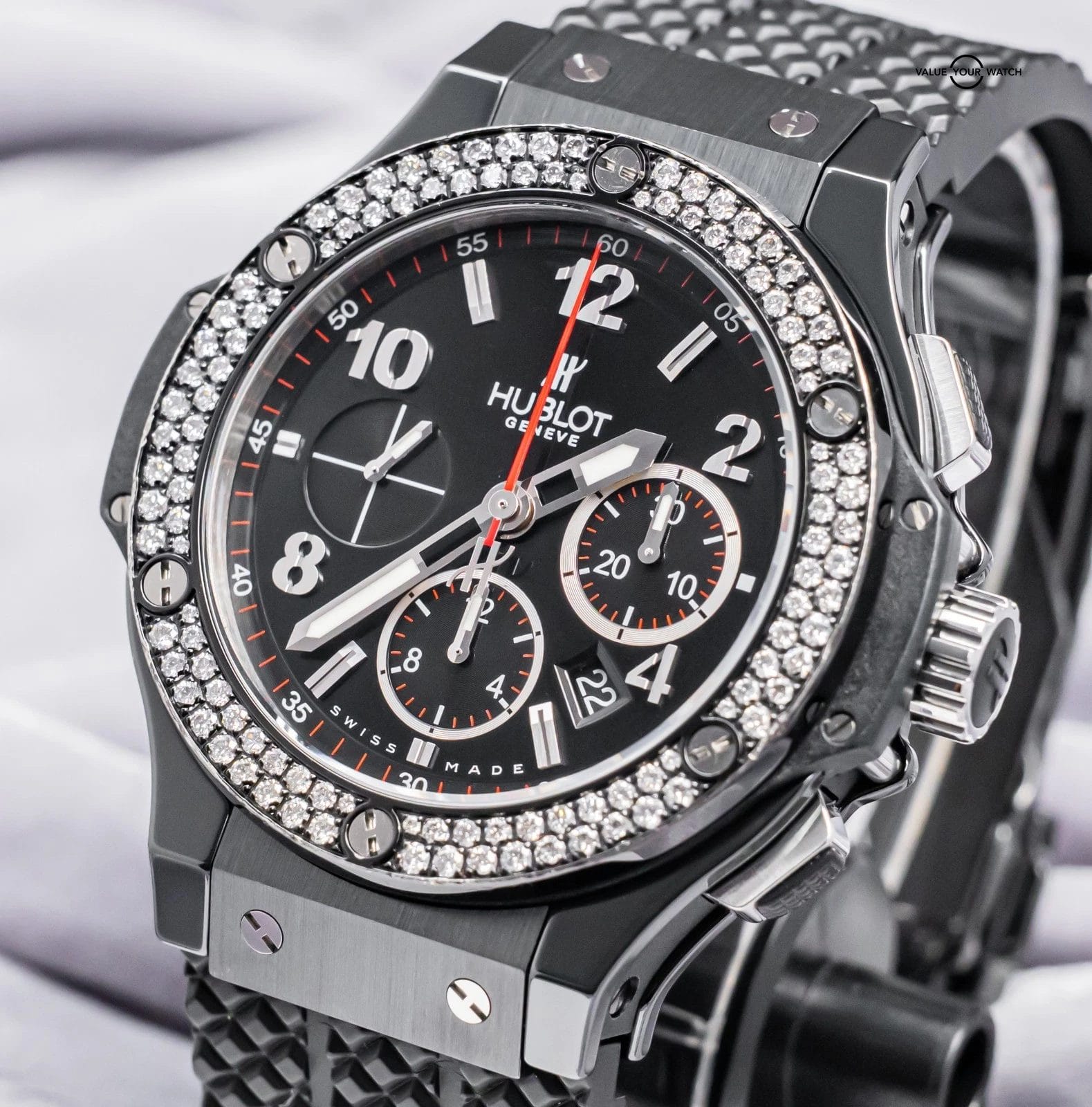 Hublot Big Bang 44 Black Magic Diamonds $24K MSRP Ceramic Box 301.CV.130.RX.114 - Image 4