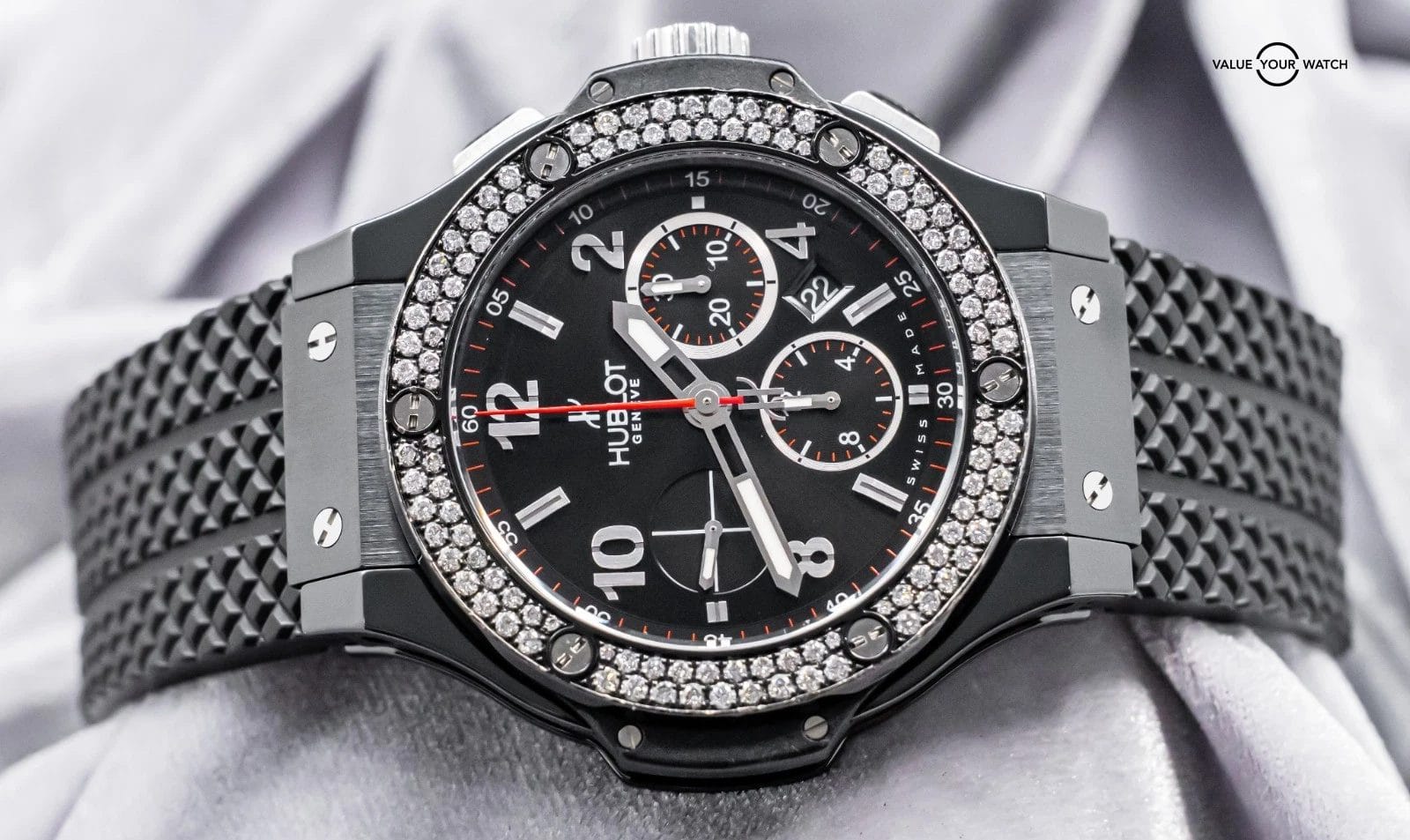 Hublot Big Bang 44 Black Magic Diamonds $24K MSRP Ceramic Box 301.CV.130.RX.114 - Image 5