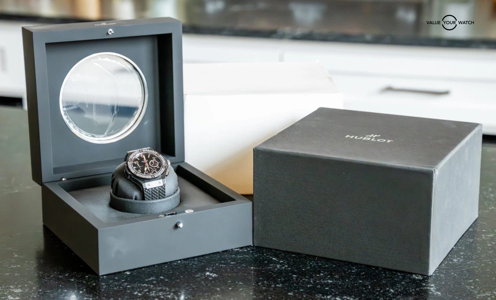 Hublot Big Bang 44 Black Magic Diamonds $24K MSRP Ceramic Box 301.CV.130.RX.114 - Image 6