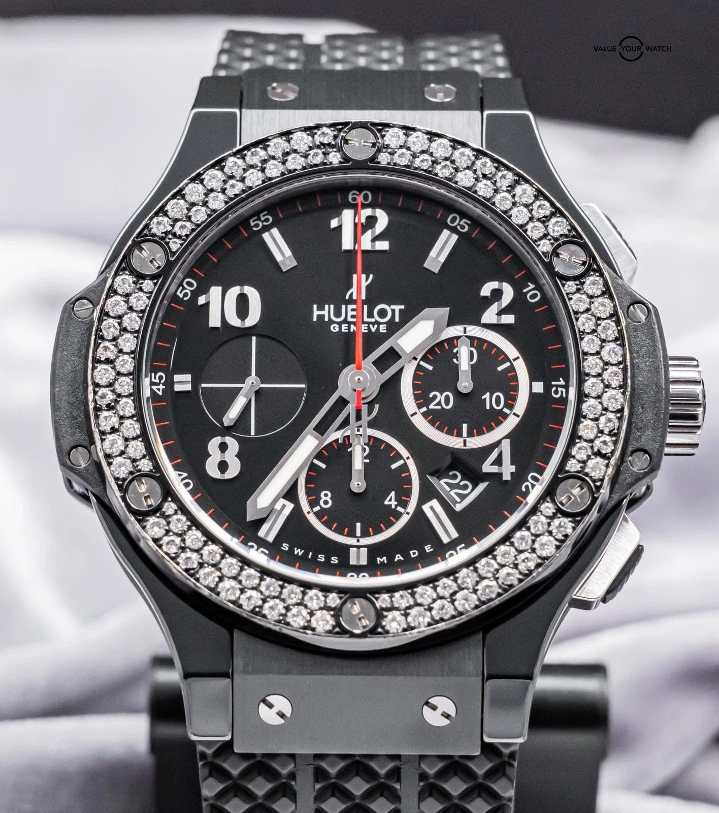 Hublot Big Bang 44 Black Magic Diamonds $24K MSRP Ceramic Box 301.CV.130.RX.114 - Image 9