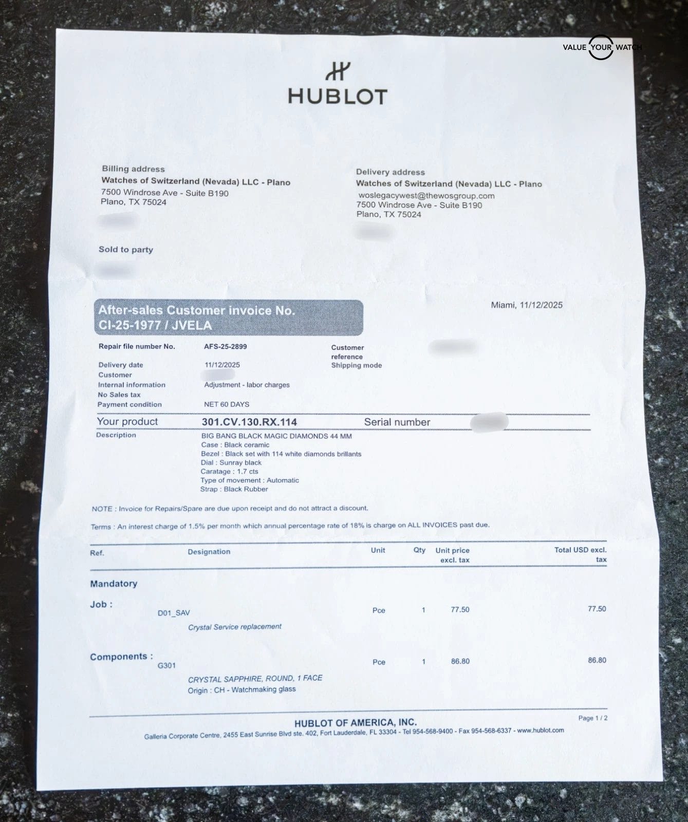 Hublot Big Bang 44 Black Magic Diamonds $24K MSRP Ceramic Box 301.CV.130.RX.114 - Image 15