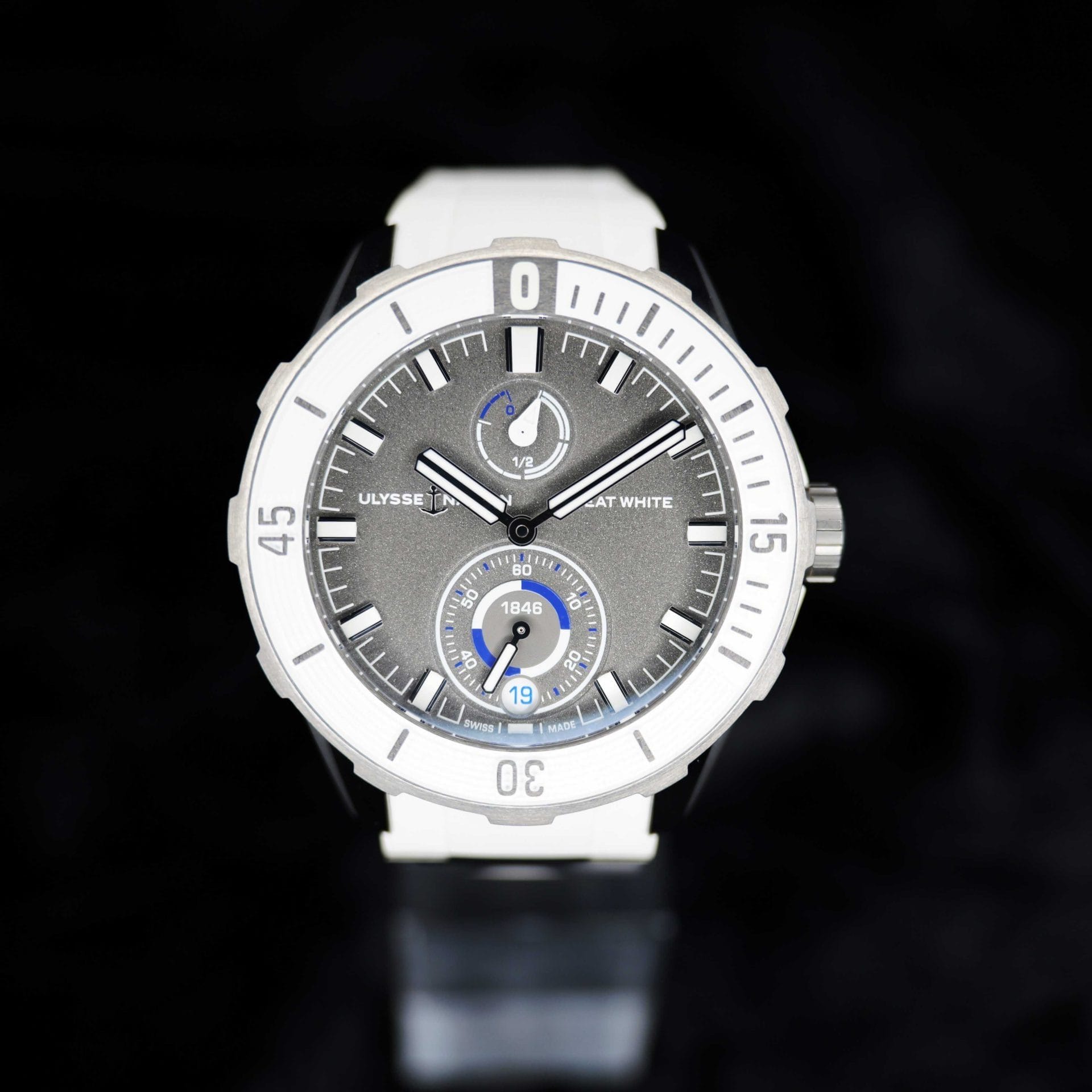 Ulysse Nardin Diver Chronometer Great White Limited Edition 1183-170LE-3/90-GW 44MM Titanium Grey Dial WARRANTY