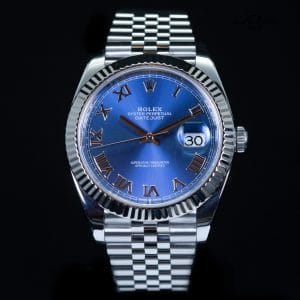 Rolex Datejust 41 Azzurro Blue Roman Dial | Ref. 126334 | 41mm | White Gold Fluted Bezel (Watch Only)