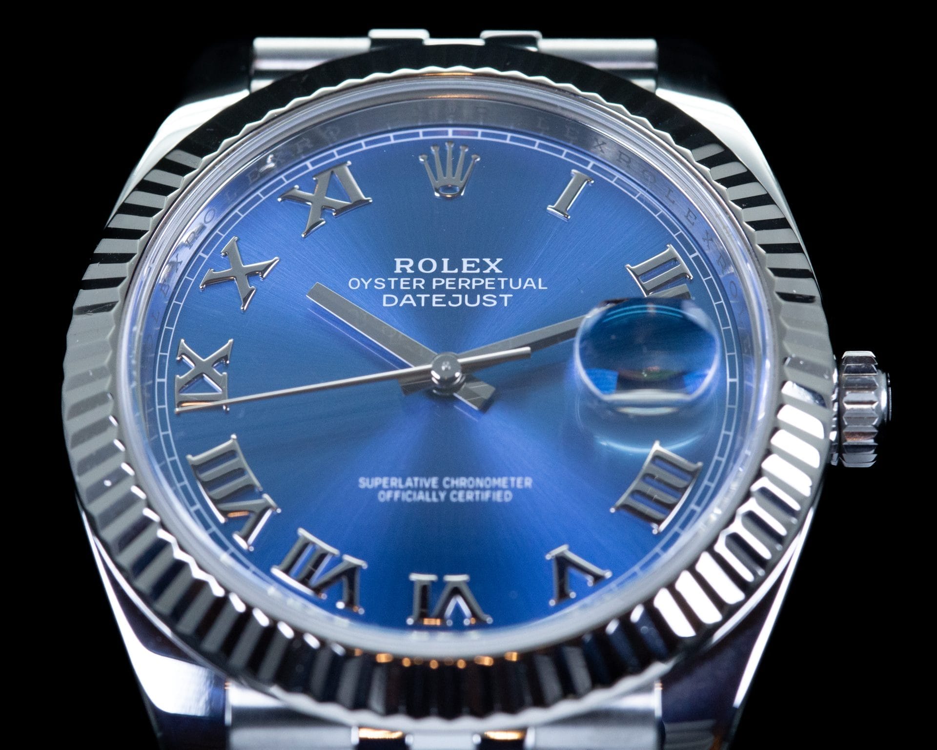Rolex Datejust 41 Azzurro Blue Roman Dial | Ref. 126334 | 41mm | White Gold Fluted Bezel (Watch Only) - Image 7