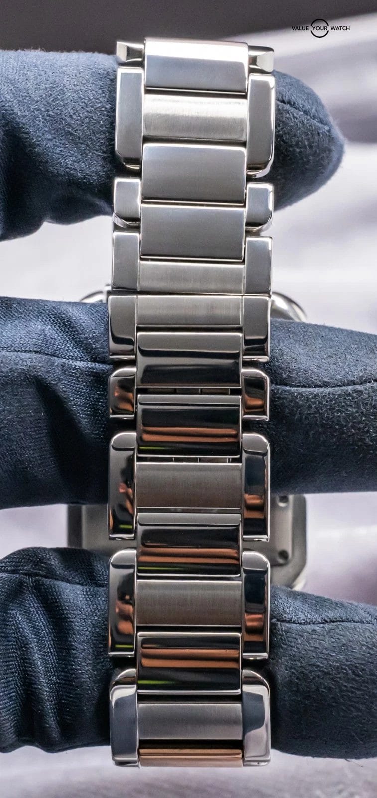 Cartier Tank Anglaise Large Model Rose Gold Silver Dial Bracelet Auto W5310007 - Image 3