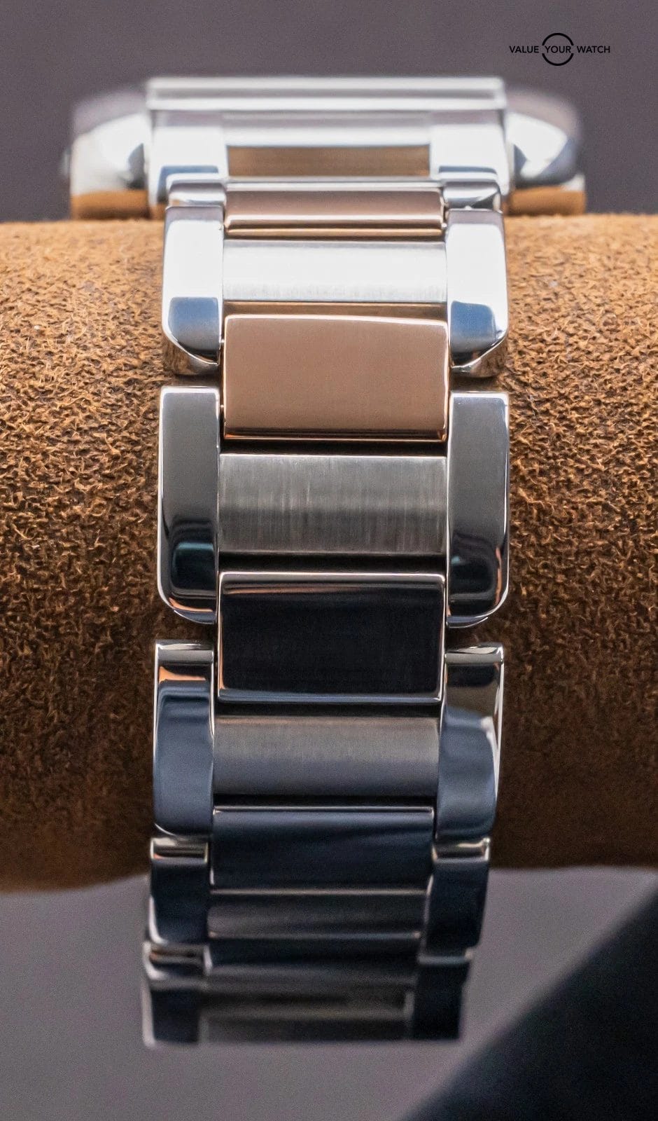 Cartier Tank Anglaise Large Model Rose Gold Silver Dial Bracelet Auto W5310007 - Image 4