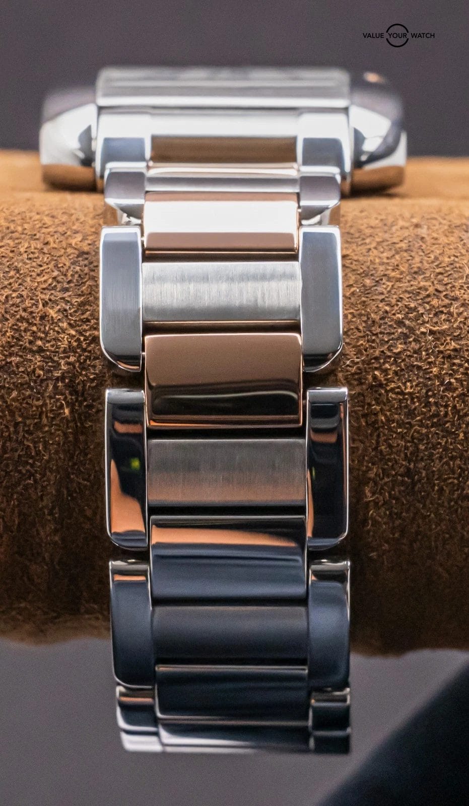 Cartier Tank Anglaise Large Model Rose Gold Silver Dial Bracelet Auto W5310007 - Image 5