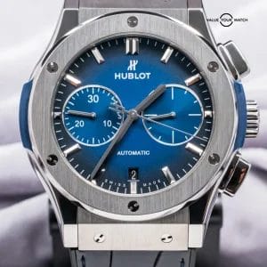 Hublot Classic Fusion Chronograph Titanium Deep Blue 45 mm Deploy 521.NX.6670.LR