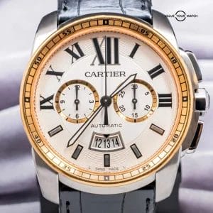 Cartier Calibre de Cartier Chronograph $18K MSRP Two-Tone Automatic W7100043