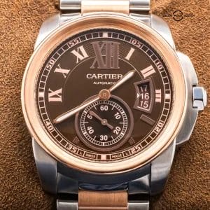 Cartier Calibre de Cartier Rose Gold $12.4K MSRP Chocolate Brown Dial W7100050