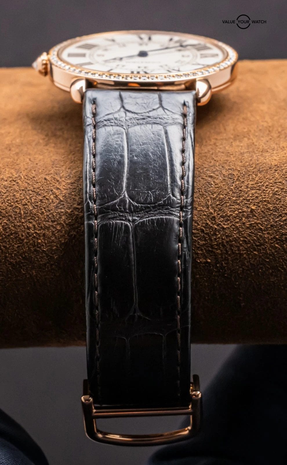 Cartier Ronde Louis Cartier 36 mm Rose Gold $31K MSRP Diamonds Silver WR000651 - Image 14