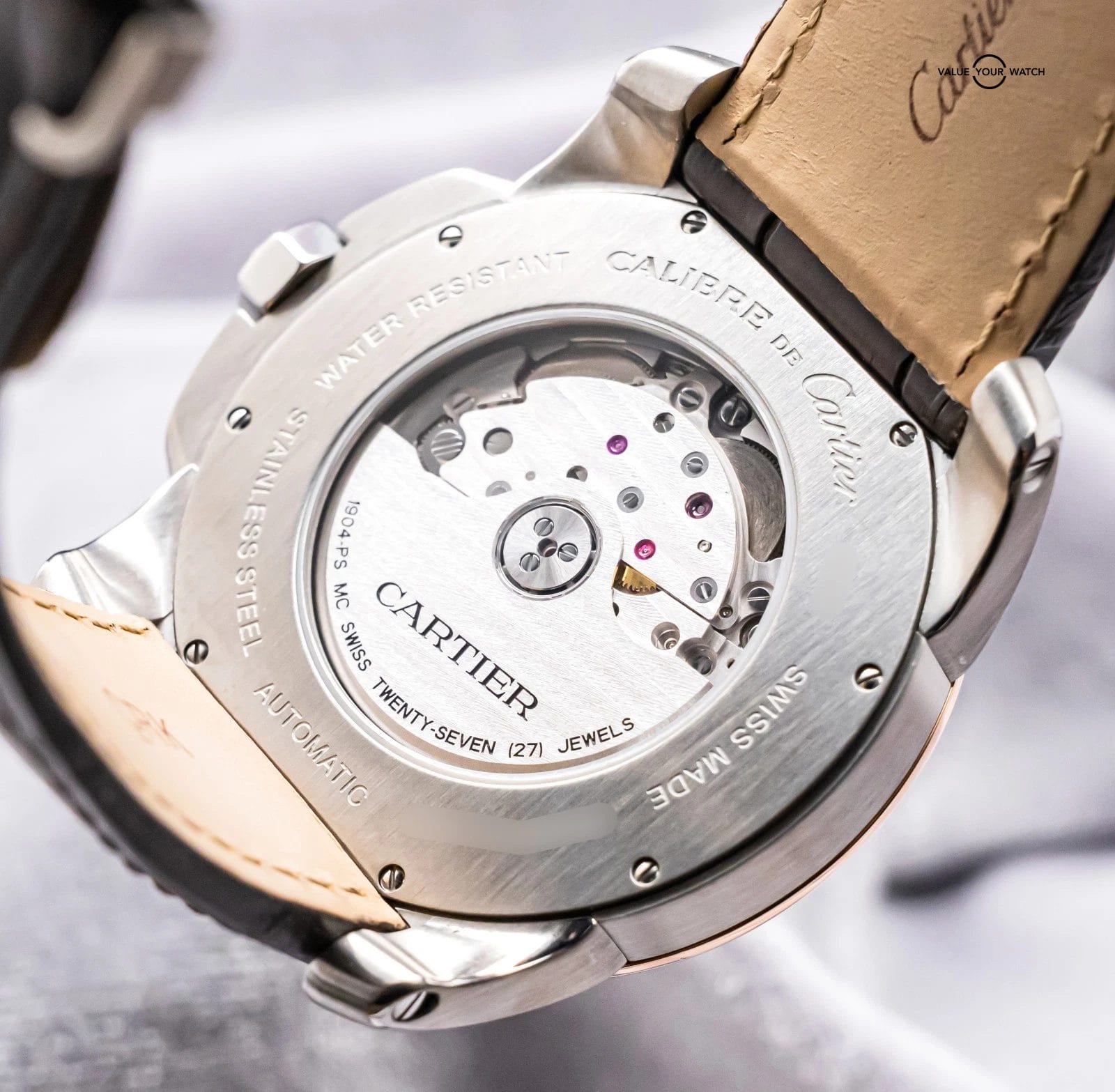 Cartier Calibre de Cartier Rose Gold $11K MSRP Chocolate Dial Two-Tone W7100051 - Image 11