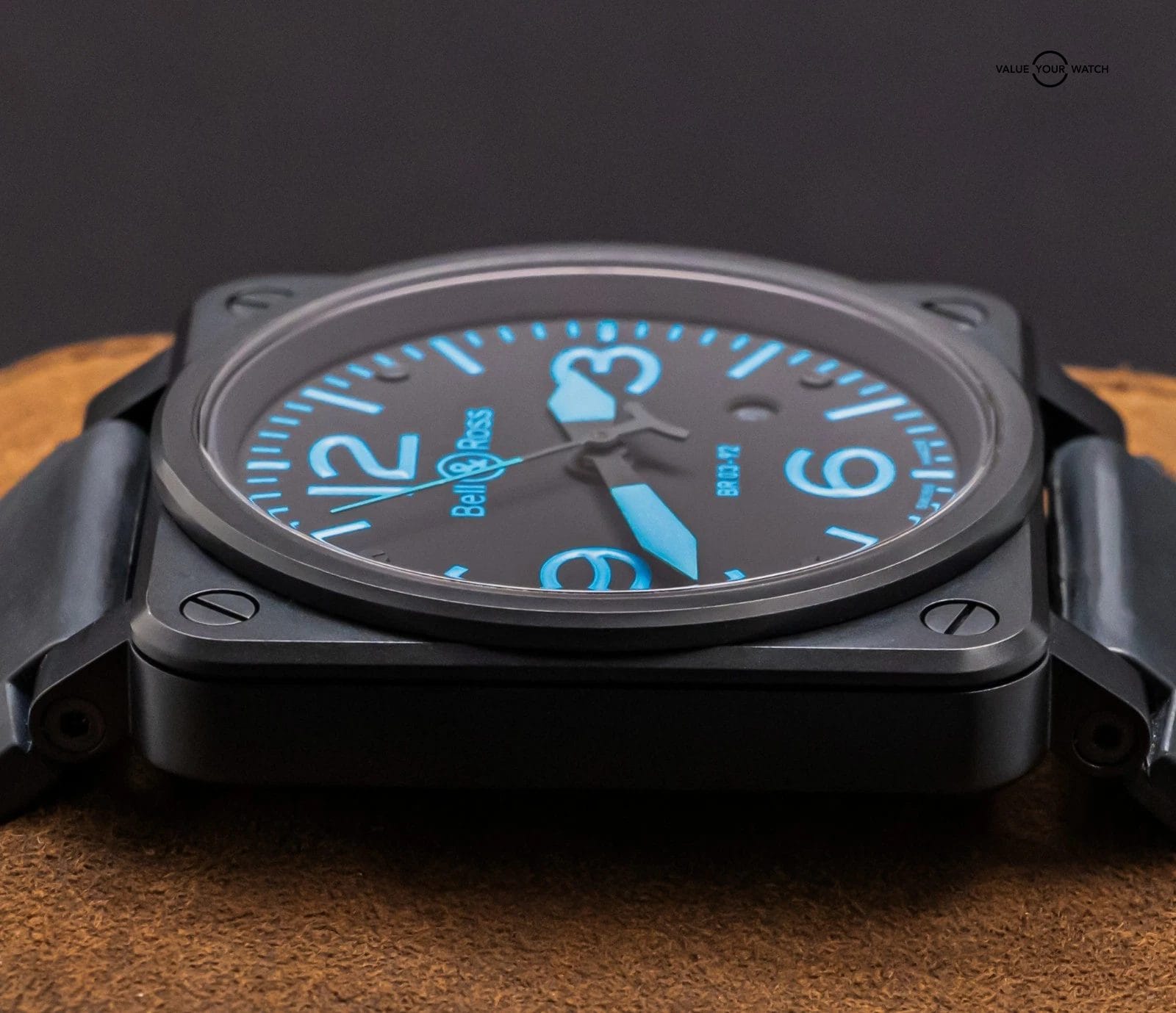 Bell & Ross BR 03-92 Black & Blue Dial 42 mm PVD Steel Automatic Date BR03-92-S - Image 10