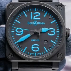 Bell & Ross BR 03-92 Black & Blue Dial 42 mm PVD Steel Automatic Date BR03-92-S