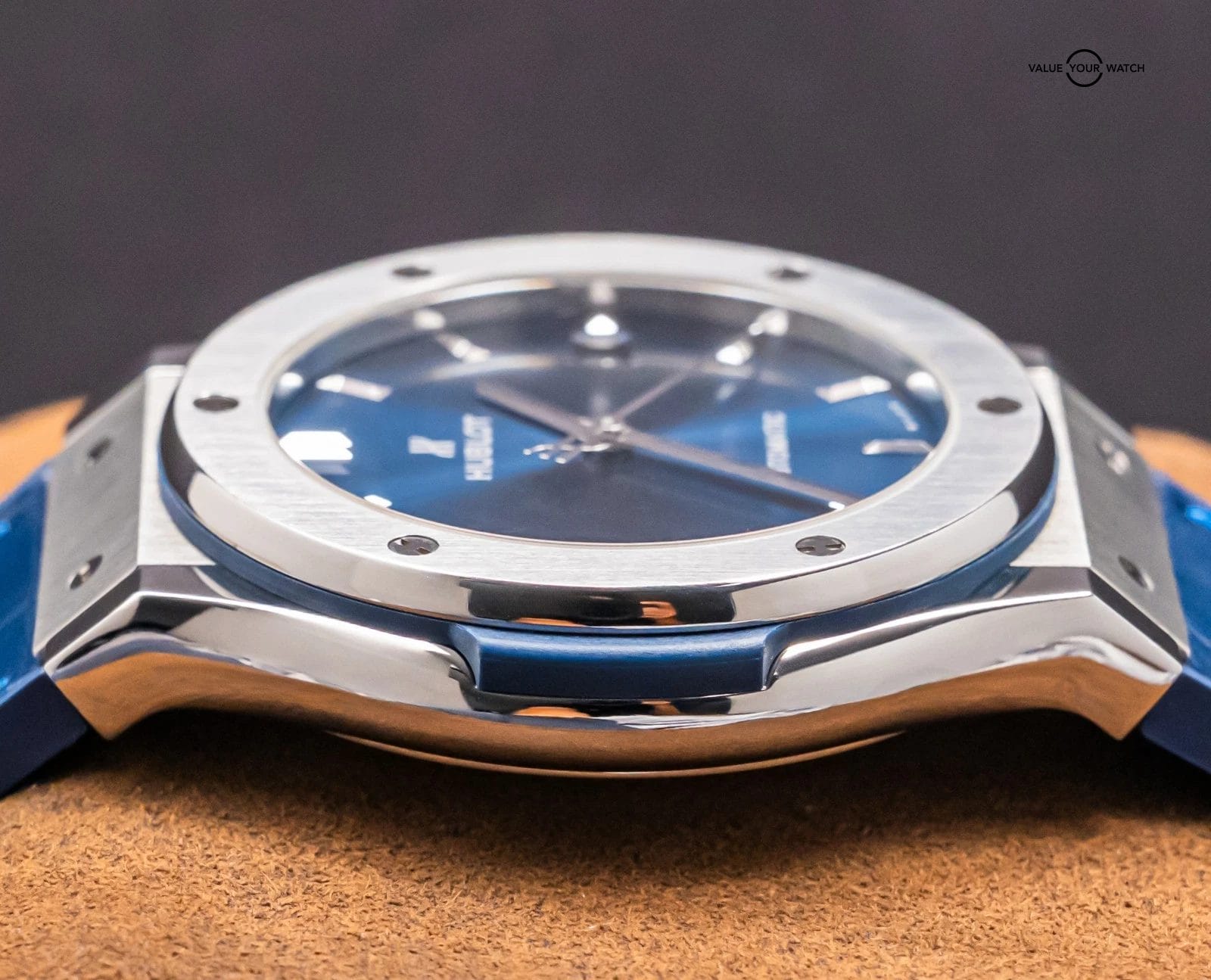Hublot Classic Fusion Titanium Blue 45mm Alligator Deploy 511.NX.7170.LR - Image 13