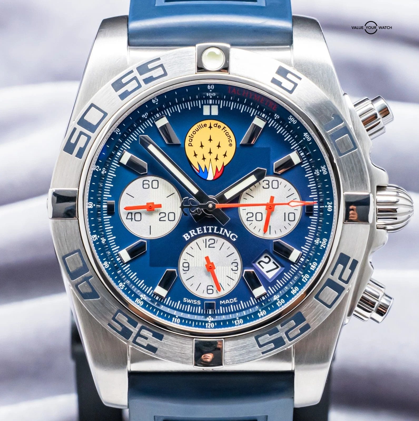 Breitling Chronomat 44 Patrouille de France Limited #422/600 Box Papers AB01109E