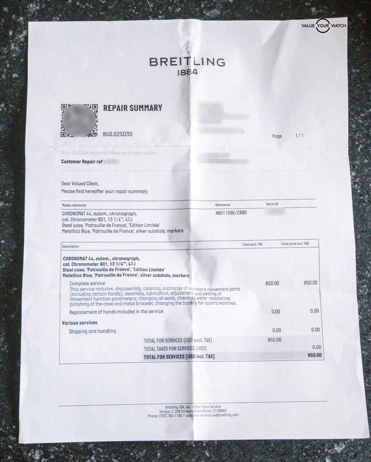 Breitling Chronomat 44 Patrouille de France Limited #422/600 Box Papers AB01109E - Image 17