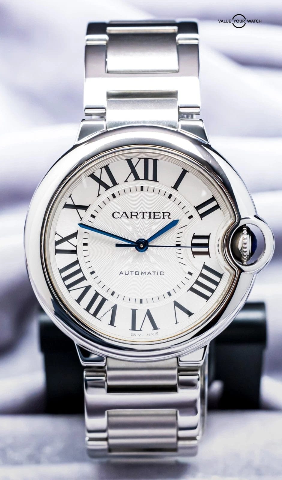 Cartier Ballon Bleu 36 mm Automatic Silver Dial Steel Bracelet Roman W6920046 - Image 2
