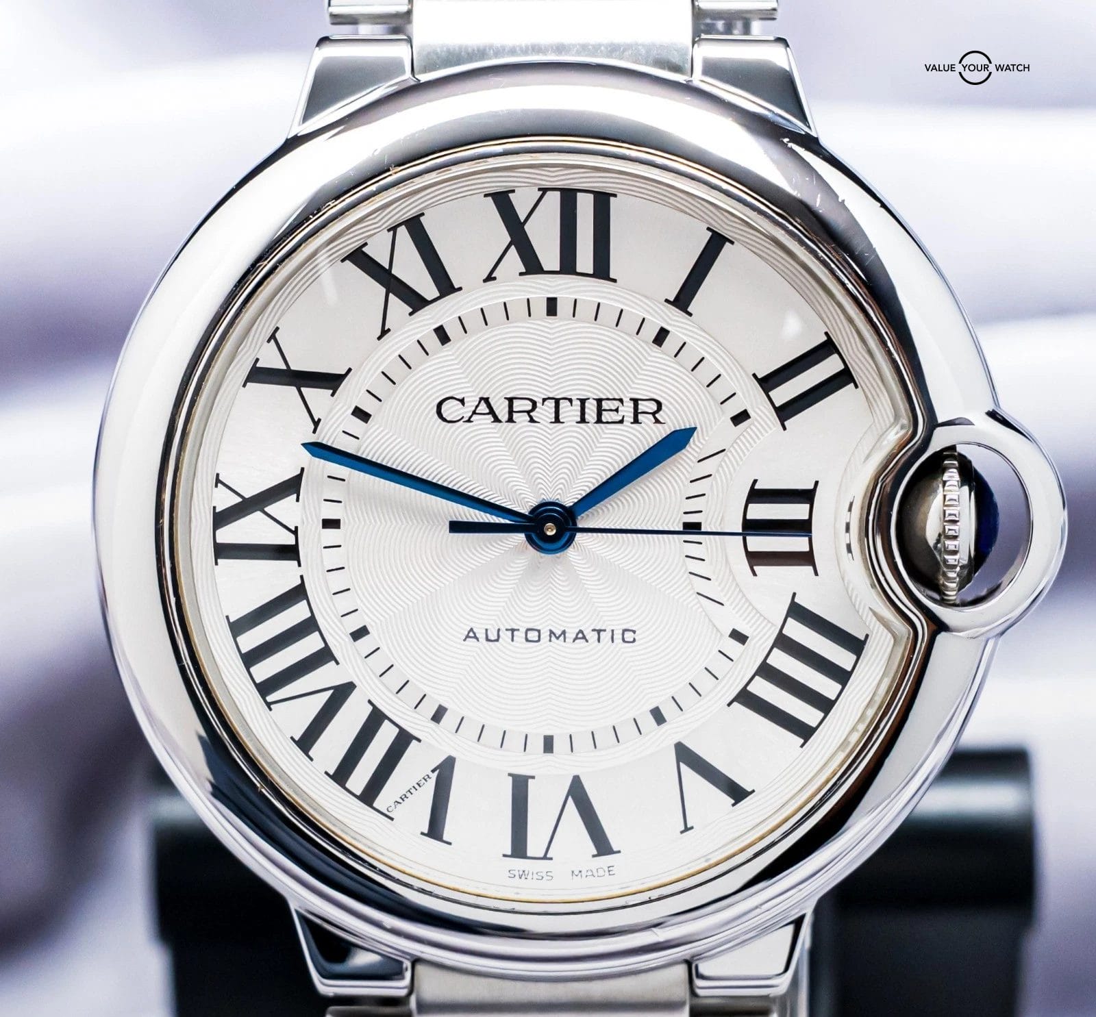 Cartier Ballon Bleu 36 mm Automatic Silver Dial Steel Bracelet Roman W6920046 - Image 3