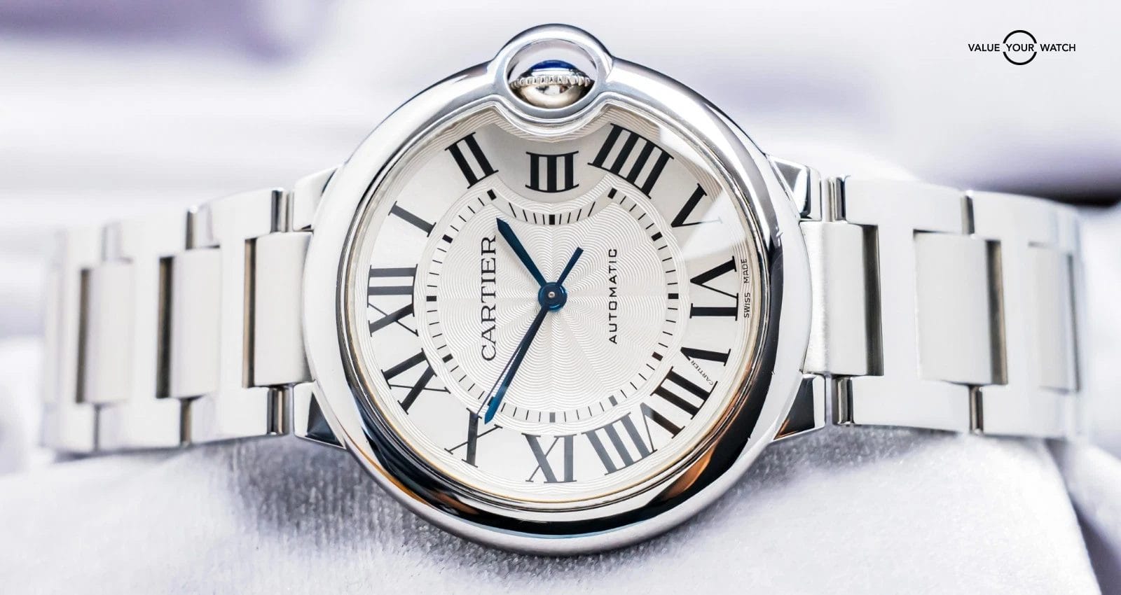 Cartier Ballon Bleu 36 mm Automatic Silver Dial Steel Bracelet Roman W6920046 - Image 13