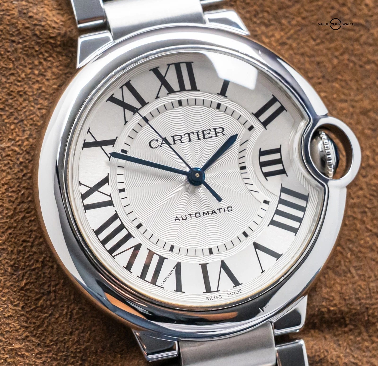 Cartier Ballon Bleu 36 mm Automatic Silver Dial Steel Bracelet Roman W6920046 - Image 16